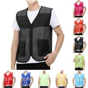 BXINGOHAI Unisex Mesh Breathable Fishing Vest, Multi-Pockets Photography Travel Hiking Waistcoat Jacket for Adults and Youth Fall Savings Green,M